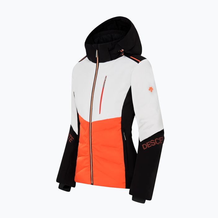 Women's ski jacket Descente Evelyn 30 orange and white DWWUGK23 14