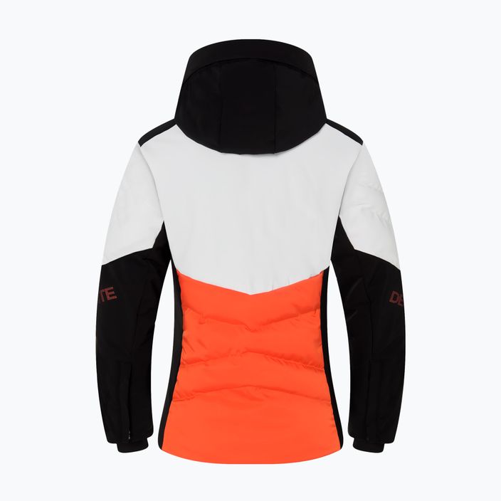 Women's ski jacket Descente Evelyn 30 orange and white DWWUGK23 15