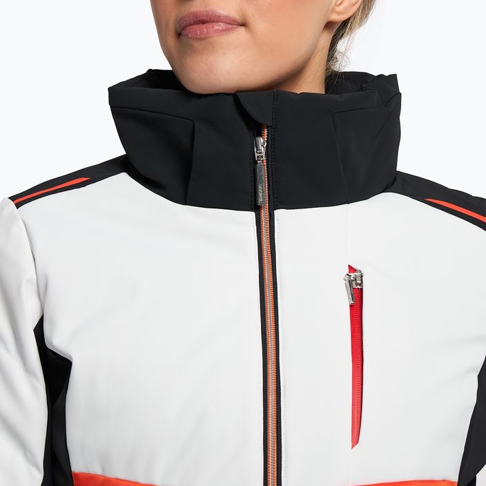Women's ski jacket Descente Evelyn 30 orange and white DWWUGK23 7