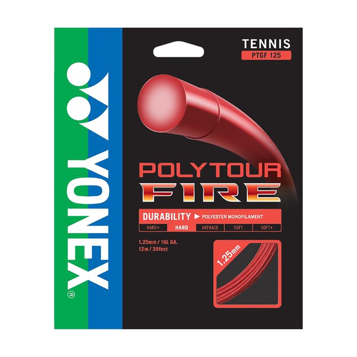 Tennis string YONEX Poly Tour Fire Set 12 m red 2