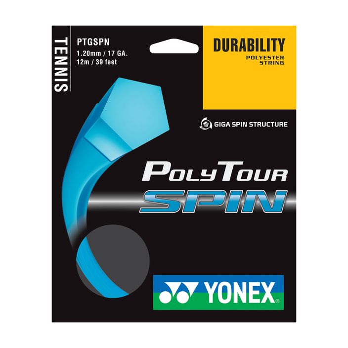Tennis string YONEX Poly Tour SPIN Set 12 m blue 2