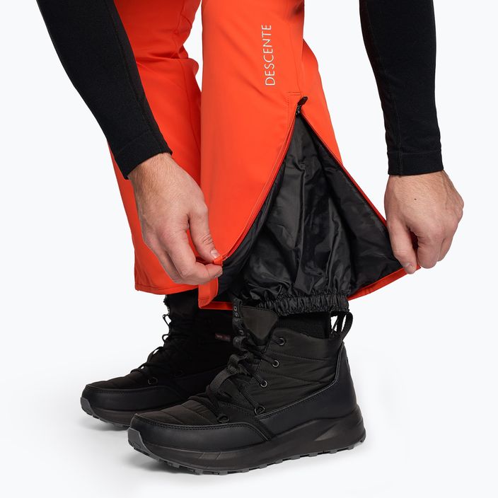 Men's Descente Swiss mandarin orange ski trousers 4
