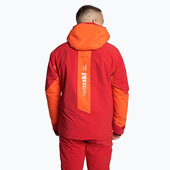 Men's Descente Swiss mandarin orange ski jacket 2