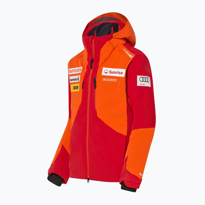 Men's Descente Swiss mandarin orange ski jacket 7