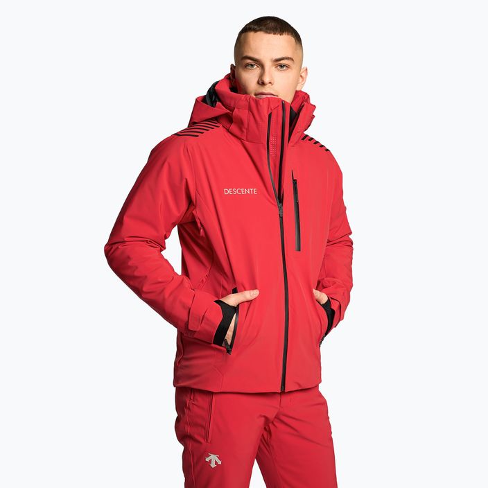 Men's ski jacket Descente Paddy electric red