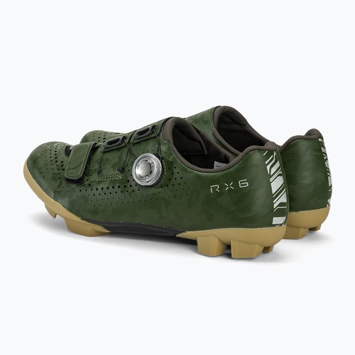 Shimano SH-RX600 green men's gravel shoes 3