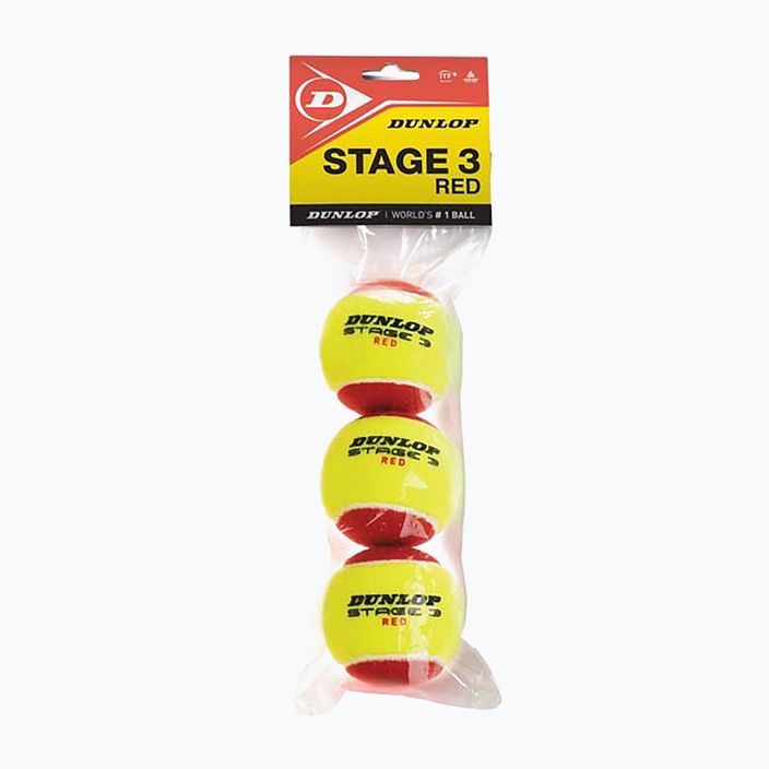 Dunlop Stage 3 children's tennis balls 3 pcs red/yellow 601340