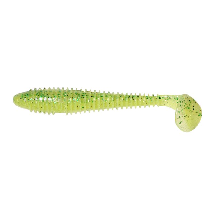Keitech Swing Impact Fat 6 piece chartreuse lime shad rubber lure 4560262636325 2