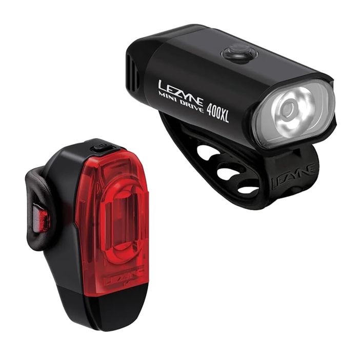 Lezyne Mini Drive 400XL / KTV Drive+ Pair black/black bicycle light set 2