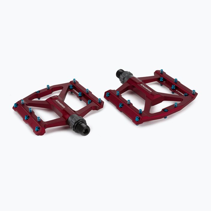 Exustar red bicycle pedals PB557