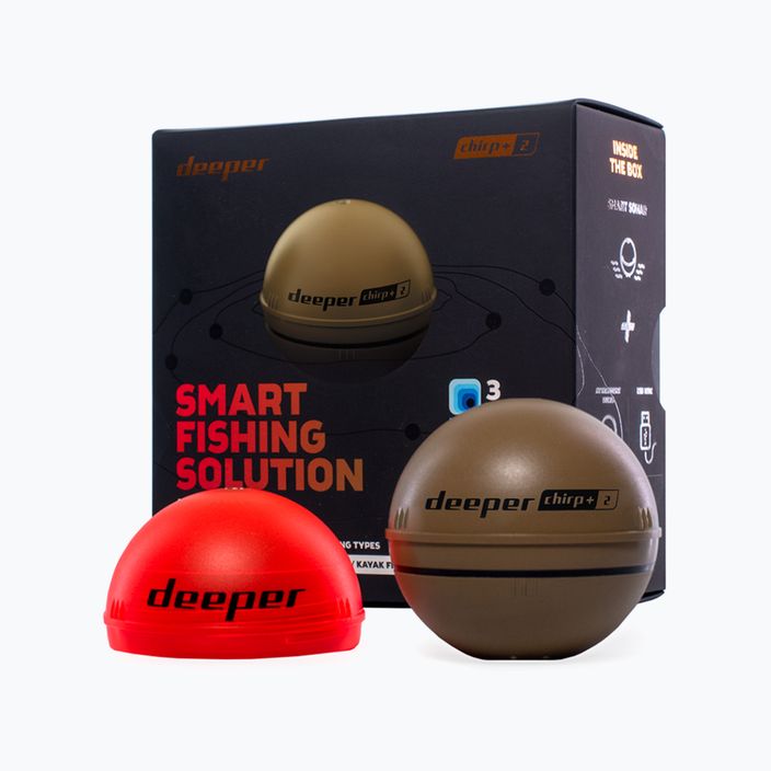 Deeper Smart Sonar Chirp+ 2.0 brown fishing sonar DP4H10S10 2