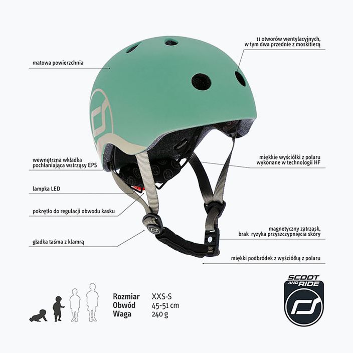 Scoot & Ride children's helmet XXS-S forest 2