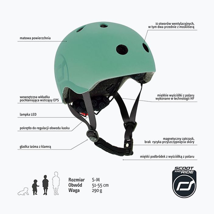 Scoot & Ride S-M forest children's helmet 7