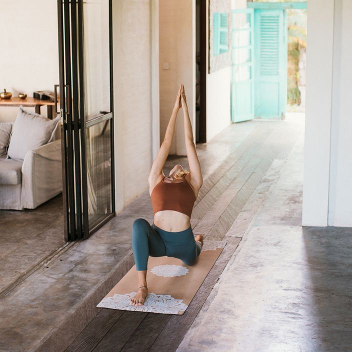 Yoga Design Lab Cork 3.5 mm brown Mandala White yoga mat 6