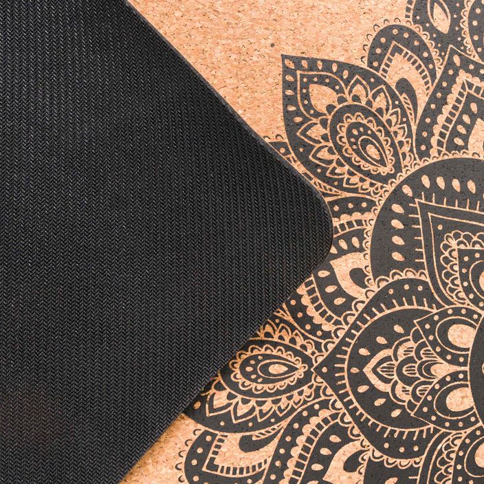 Yoga Design Lab Cork 1.5 mm brown Mandala Black travel yoga mat 4