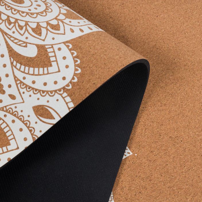Yoga Design Lab Cork 5.5 mm brown Mandala White yoga mat 4