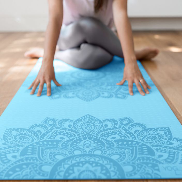 Yoga Design Lab Flow Pure 6 mm blue Mandala Aqua yoga mat 6