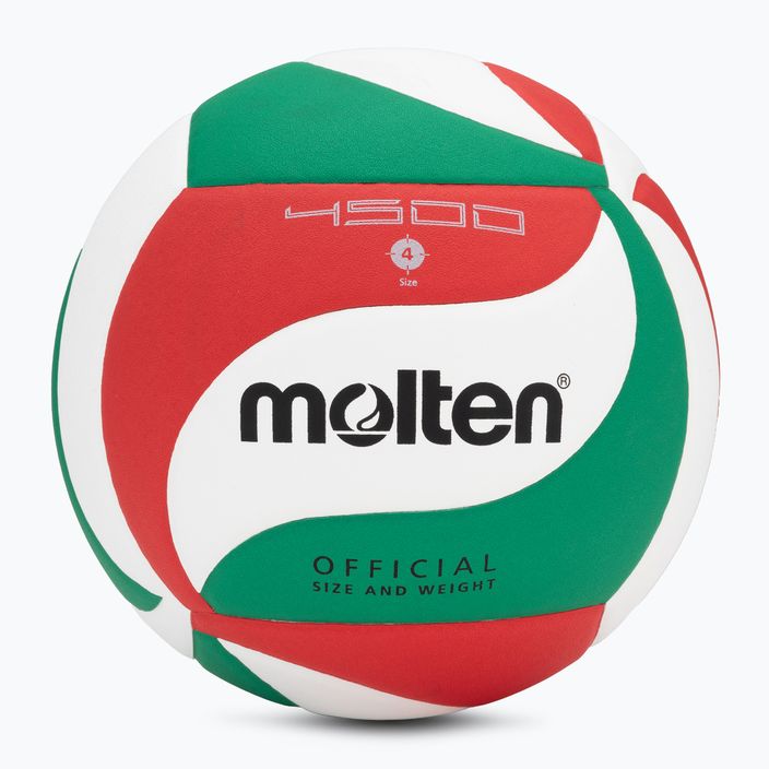 Molten volleyball V4M4500-4 white/green/red size 4