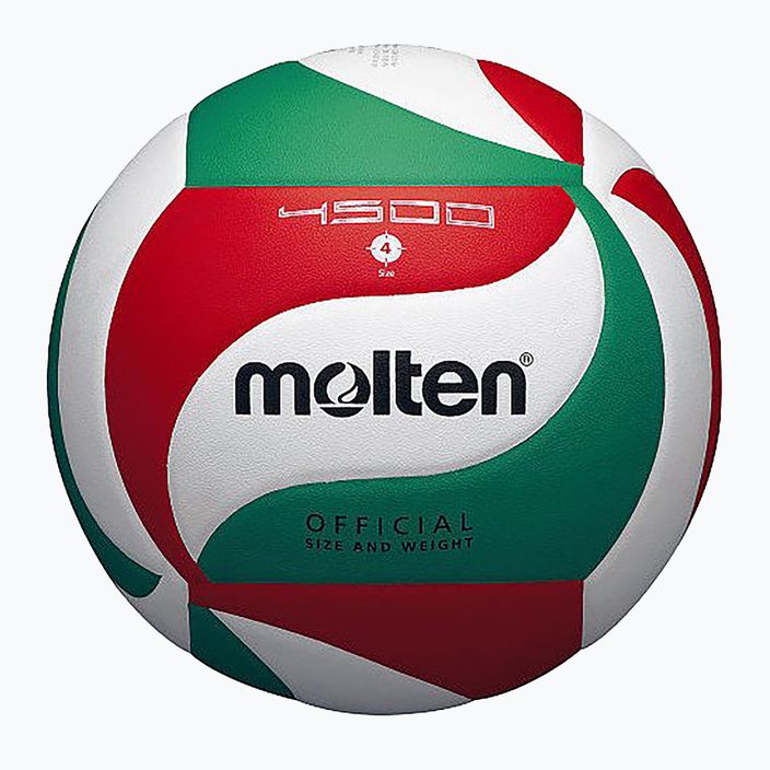 Molten volleyball V4M4500-4 white/green/red size 4 4