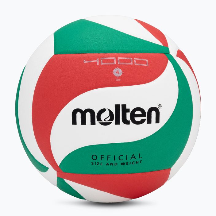 Molten volleyball V4M4000-4 white/green/red size 4