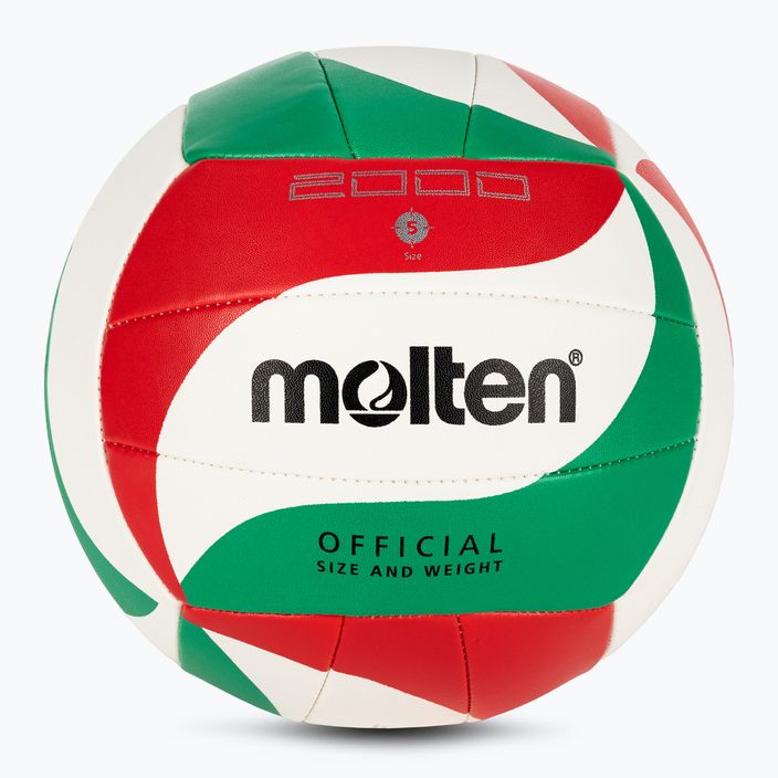 Molten volleyball V5M2000-5 white/green/red size 5
