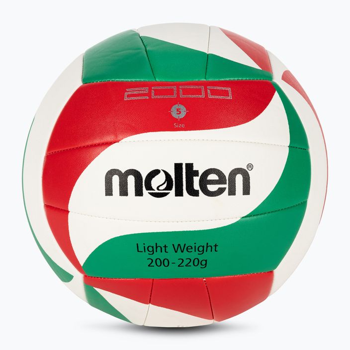 Molten volleyball V5M2000-L-5 white/green/red size 5