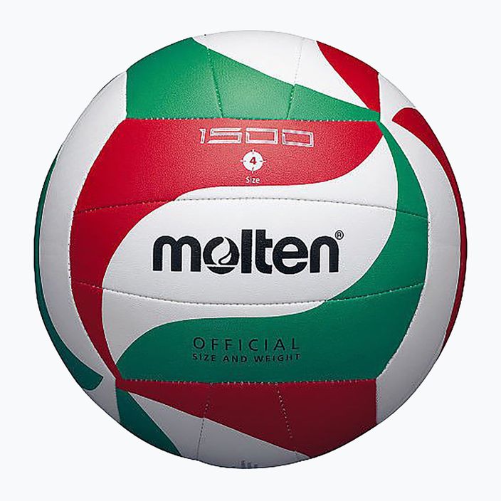 Molten volleyball V4M1500 white/green/red size 4 4