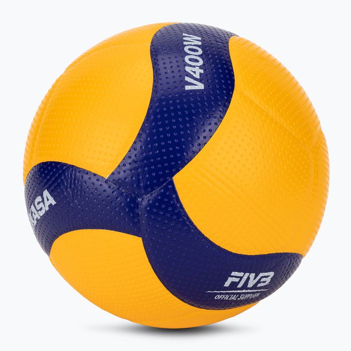 Mikasa volleyball V400W yellow/blue size 4 2