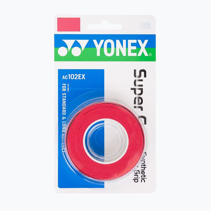 YONEX badminton racket wraps 3 pcs. red AC 102 EX