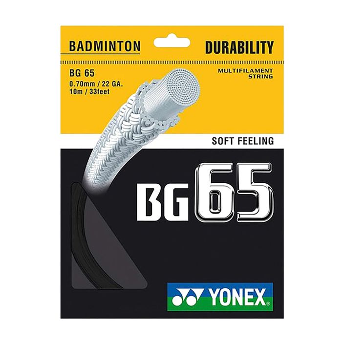 Badminton string YONEX BG 65 Set 10 m black 2