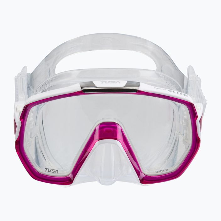 TUSA Freedom Elite pink and clear diving mask M-1003 2