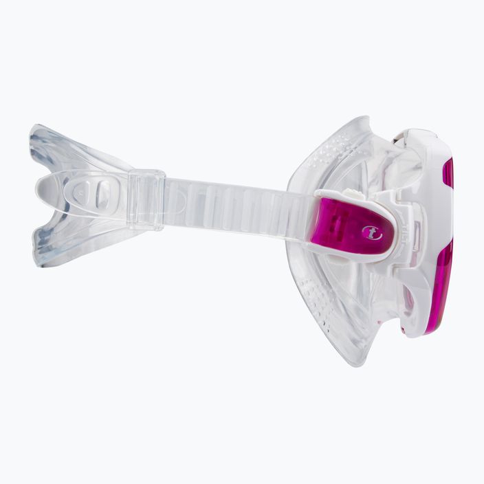 TUSA Freedom Elite pink and clear diving mask M-1003 3