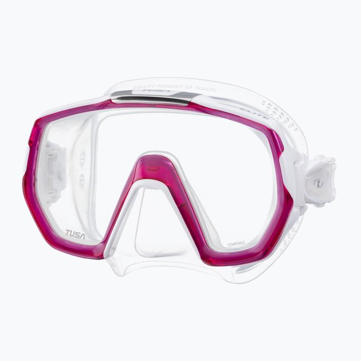 TUSA Freedom Elite pink and clear diving mask M-1003 6
