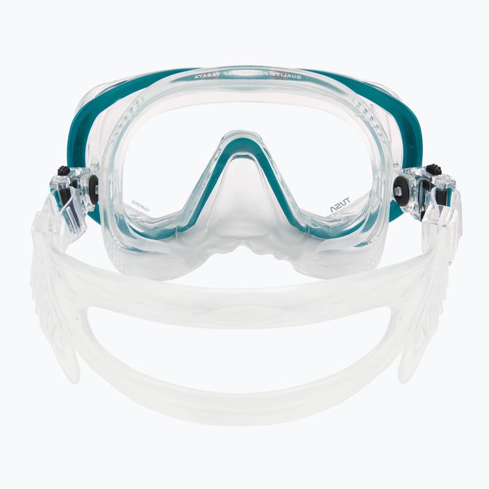 TUSA Tri-Quest Fd Diving Mask Turquoise and Clear M-3001 4