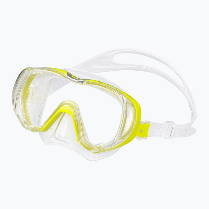 TUSA Tri-Quest Fd Diving Mask Yellow Clear M-3001 2