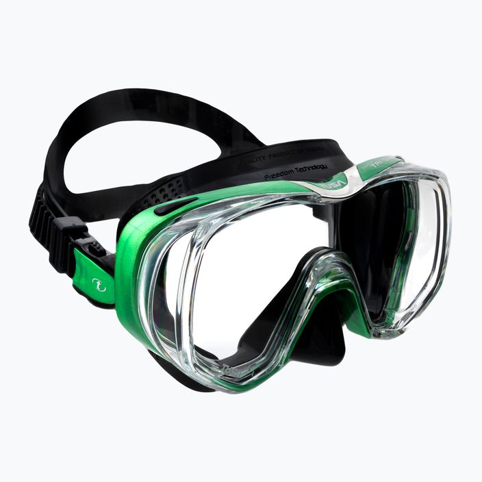 TUSA Tri-Quest Fd Diving Mask Black-Green M-3001