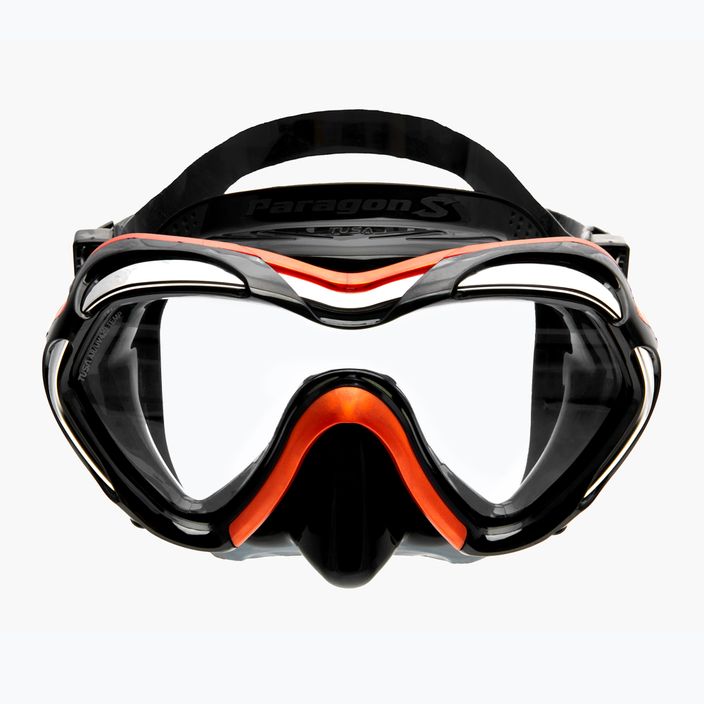 TUSA Paragon S Mask diving mask black and orange M-1007 2