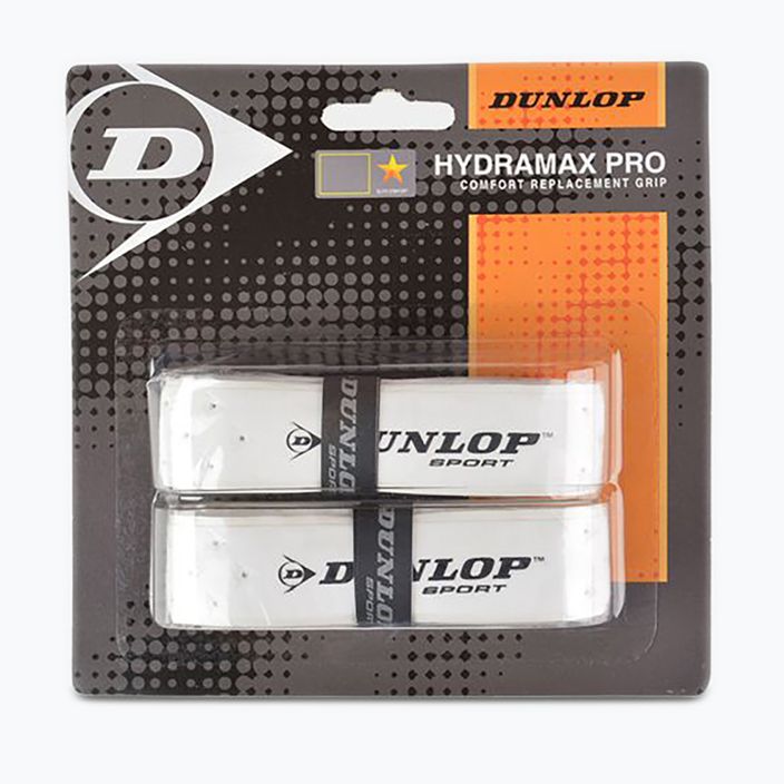 Dunlop Hydramax Pro squash racket wraps 2 pcs white 613251