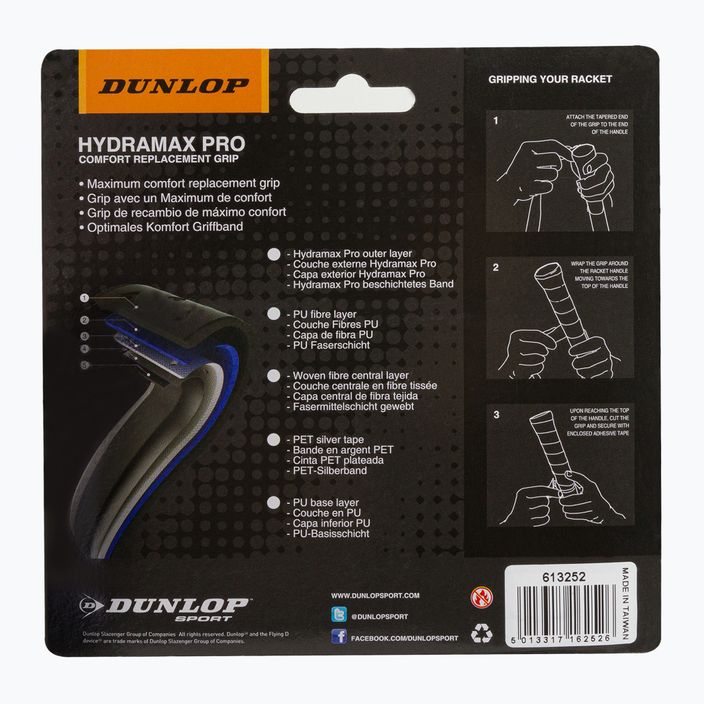 Dunlop Hydramax Pro squash racket wraps 2 pcs black 613252 2