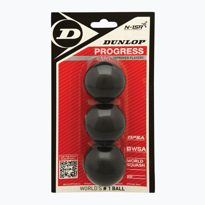 Dunlop Progress red dot squash balls 3 pcs.