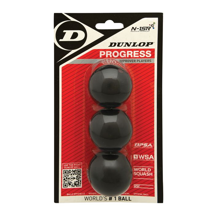 Dunlop Progress red dot squash balls 3 pcs. 2