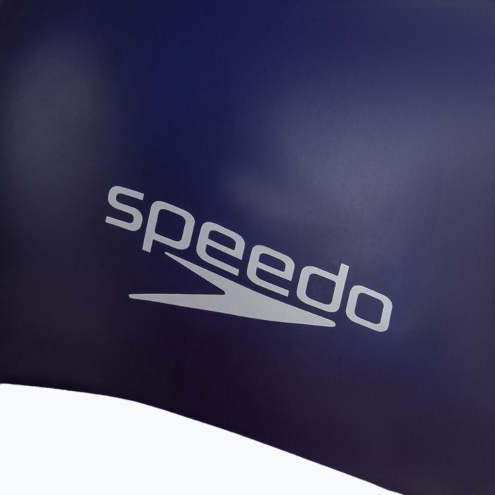 Speedo Plain Moulded Silicone Junior children's swimming cap navy blue 8-709900011 3