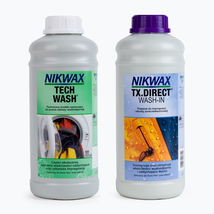 Nikwax Tech Wash + TX-Direct clothing waterproofing kit 2x1l 137