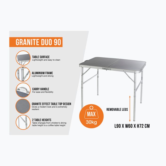 Vango Granite Duo 90 grey hiking table 2