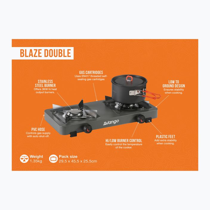 Vango Blaze Double dark/grey touring cooker 2