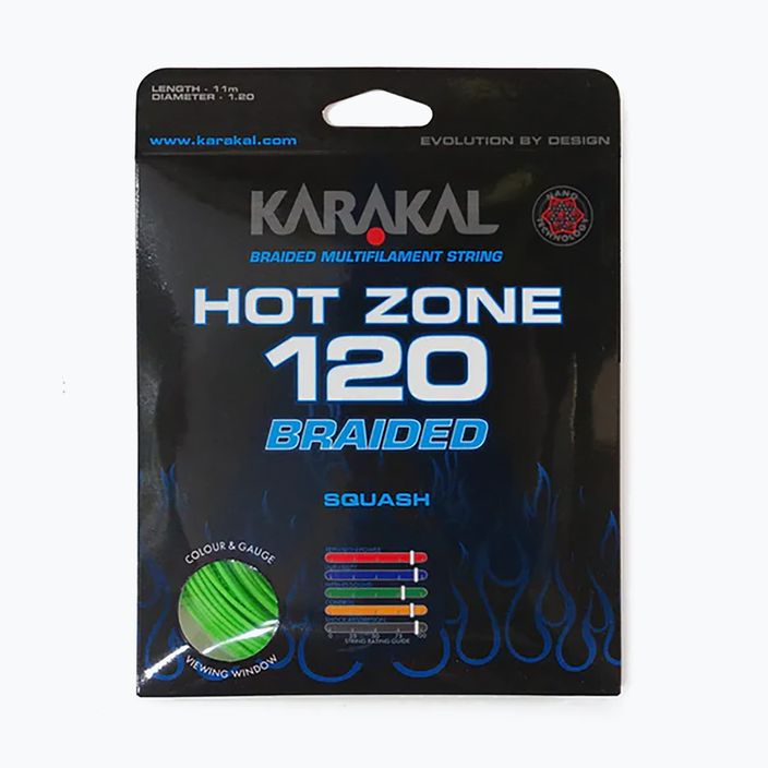 Squash string Karakal Hot Zone Braided 120 11 m green