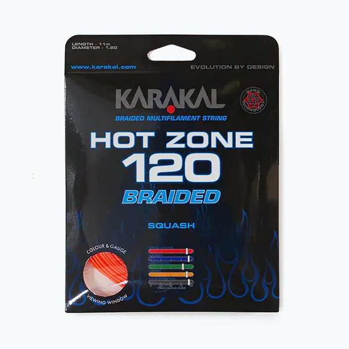 Squash string Karakal Hot Zone Braided 120 11 m orange