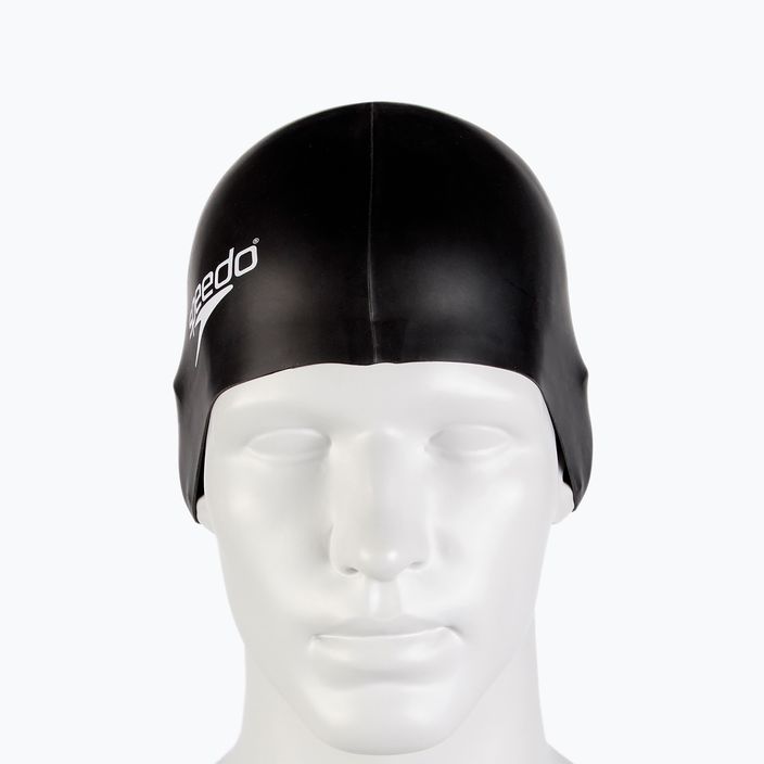Speedo Plain Flat Silicone swimming cap black 8-709910001 3