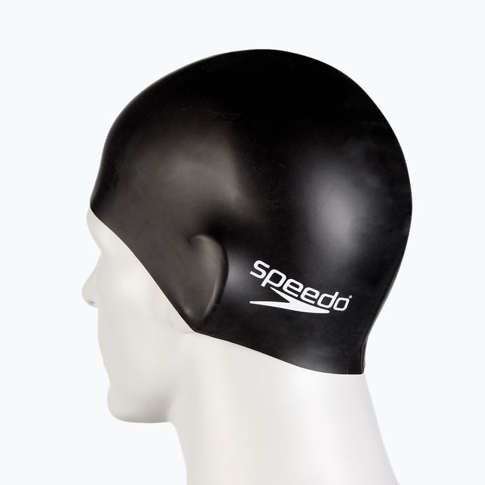 Speedo Plain Flat Silicone swimming cap black 8-709910001 4