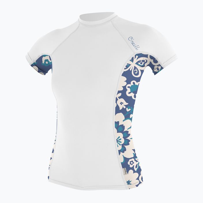 Women's swim shirt O'Neill Side Print Rash Guard white 5405S